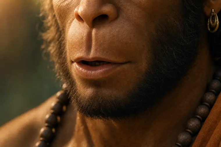 Storyboard example shot 4: extreme close-up of the mouth as the tightest frame in the sequence
